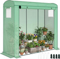 outsunny mini greenhouse portable roll-up door 78.7" x, main product view