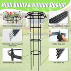 Garden Trellis for Climbing Plants Outdoor, 41.3 Inch Mushroom Top Trellis for Climbing Plants, Plant Trellis Support for Potted Plants Climbing Vine Rose Clematis Vegetable Trellis, 2 Pack