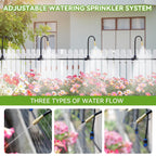Drip Irrigation System Kit with 16 Pcs Adjustable Brass Nozzles & Bendable Spay Arm,120ft Garden Watering Misting System for Outdoor Raised Bed, Potted Plant, Yard, Greenhouse