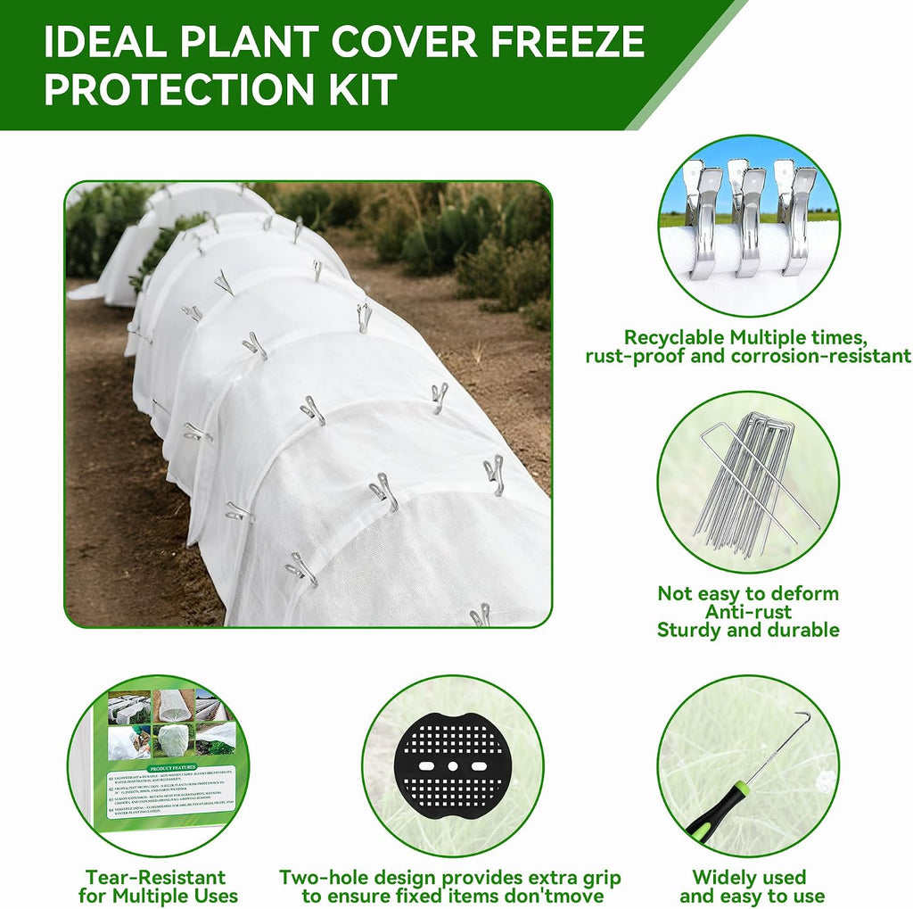 10 ft x 33 ft plant covers freeze, package contents