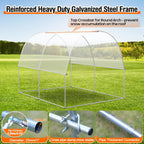 walk-in tunnel greenhouse for outdoors 9.9 x 7.9, close-up detail