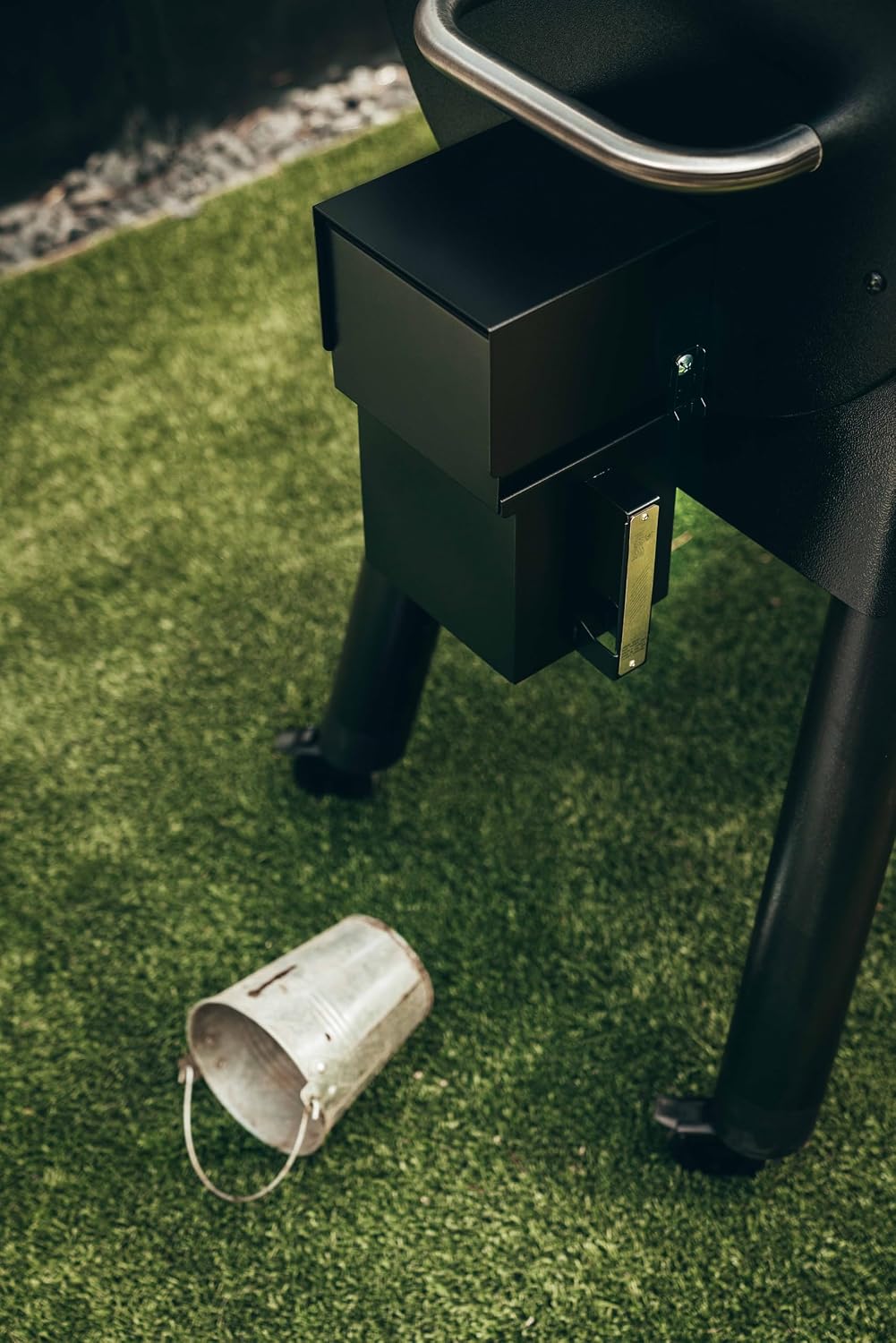 Upgraded Grease Bucket - THE GREASE BOX GX-1 for Wood Pellet Grills (Side Grease Spouts) Includes (1) Silicone Box Liner