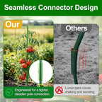 WAENLIR 16 Inch 72 Pack Extendable Garden Stakes Kit, DIY 4ft 5ft 6ft 7ft 8ft Plant Support Stakes with Connectors and Clips, Plastic Coated Metal Sticks for Tomato Indoor Outdoor