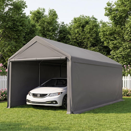 10x20 heavy duty carport, storage carport with sidewalls, main product view