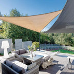 SUNLAX Sun Shade Sail 10' x 10' x 10' Sand Triangle Canopy Sail Shade Cover UV Block Permeable Sunshade Outdoor for Patio Backyard (We Make Custom Size)