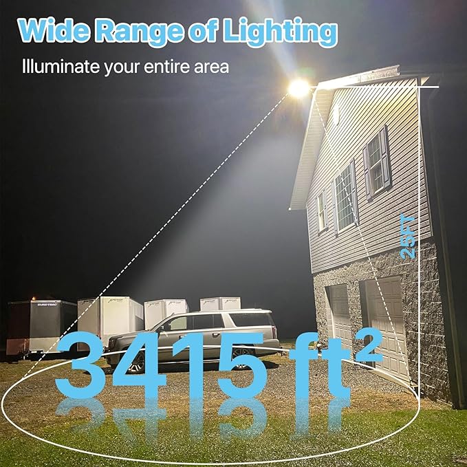 HYPERLITE LED Parking Lot Light - 200W 30000LM 5000K Led Parking Lot Lights Outdoor Dusk to Dawn - Wall Mounted Commercial Led Flood Light for Street Garage Barn Roadways Driveways Pond- 2PACKS