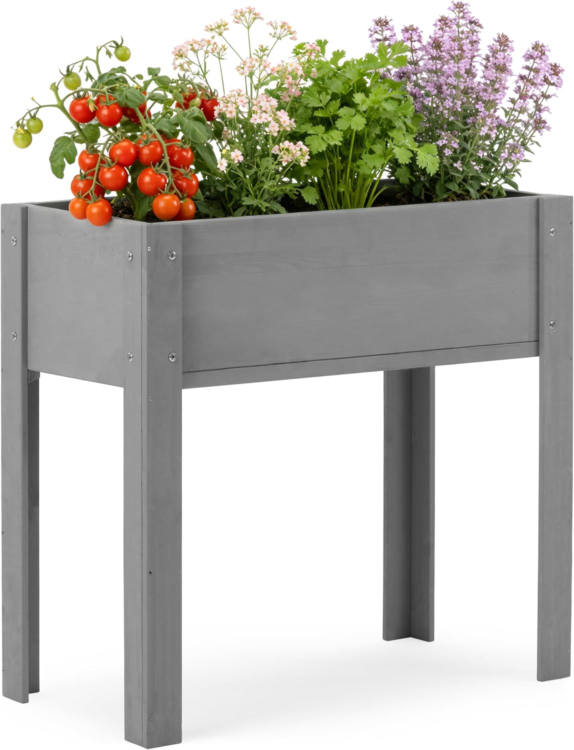 raised garden bed with legs, 31x16x31'', outdoor wood, main product view