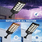 Solar Lights Outdoor Waterproof, Dusk to Dawn Solar Street Light with Remote Control, Motion Sensor Security Light for Outside Garden Yard Parking Lot, Oudoor Flood Lights, 1PACK