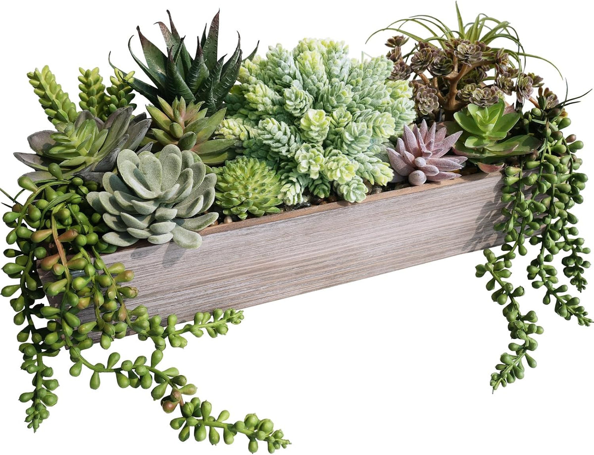 winlyn 15" artificial succulents plants arrangement fake succulent, main product view