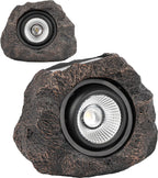 solar rock lights outdoor – 2 pack waterproof, main product view