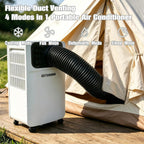 portable tent air conditioner for camping 5200btu 400w showing dimensions