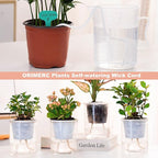 ORIMERC 12 Pack 3 inch Net Cups Pots with 12 feet Hydroponics Self Watering Wick & 12 Plant Labels Aquaponics Mason Jar Bucket Insert Orchid kratky Vegetable Garden Growing Netted Basket Slotted Mesh