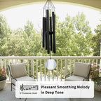 astarin wind chimes outdoor large deep tone, side view