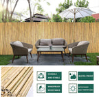 natural bamboo fence 3ft h x 8ft l, side view