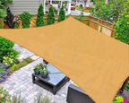 AsterOutdoor Sun Shade Sail Rectangle 16' x 20' UV Block Canopy for Patio Backyard Lawn Garden Outdoor Activities, Sand
