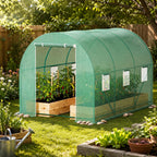 10'x7'x7' green house portable greenhouse large walk-in greenhouses shown in use