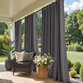 nicetown 2 panels grey blackout outdoor curtains for, main product view