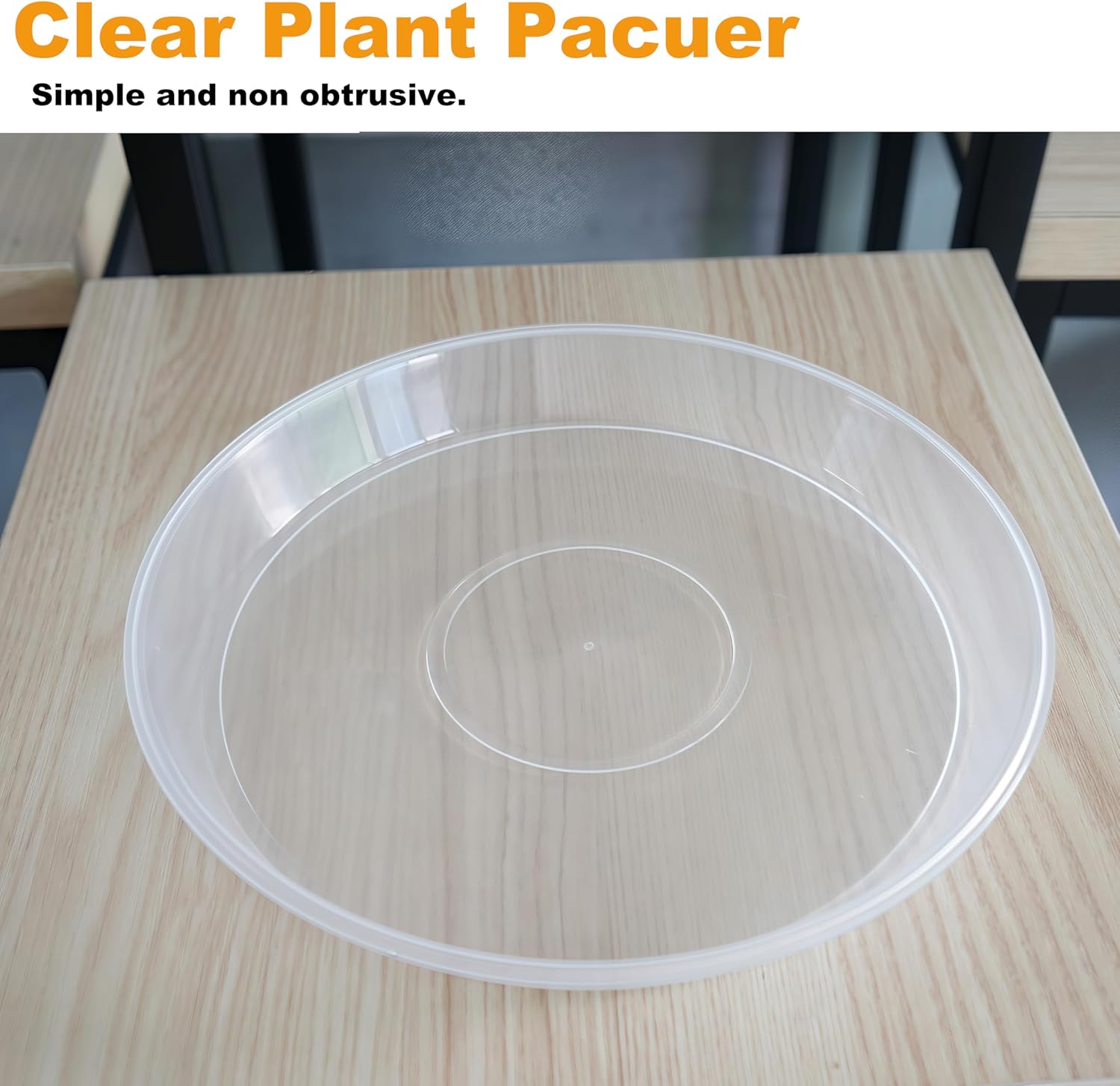 LWALRS 20 Pack Plant Saucer Tray (6 8 10 12 inch), Plant Saucers for Indoors Outdoor, Plastic Heavy Duty Drainage Drip Water Trays for Planter Pots Flower, Clear Pot Saucers Trays for Plants