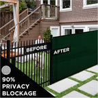 chain link fence privacy screen 6'x25' green, windscreen showing dimensions