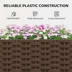 Outsunny Raised Garden Bed with Trellis, 46.5" Tomato Cage with Crop Cage, Self Watering Planter Box with Drainage Holes and Plugs for Outdoor Patio Climbing Plants, Vines, Vegetables, Flowers, Green