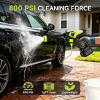 cordless portable washer battery operated, 800 psi portable, side view