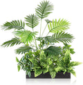 canlierr artificial greenery plants arrangement in rectangular wooden, main product view