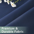 Outdoor Curtains for Patio Waterproof 6 Panels - Windproof, Privacy, Weatherproof Outside Drapes for Gazebo Pergola Porch, Grommet Top and Tab Bottom, 54x84 Inch, Navy
