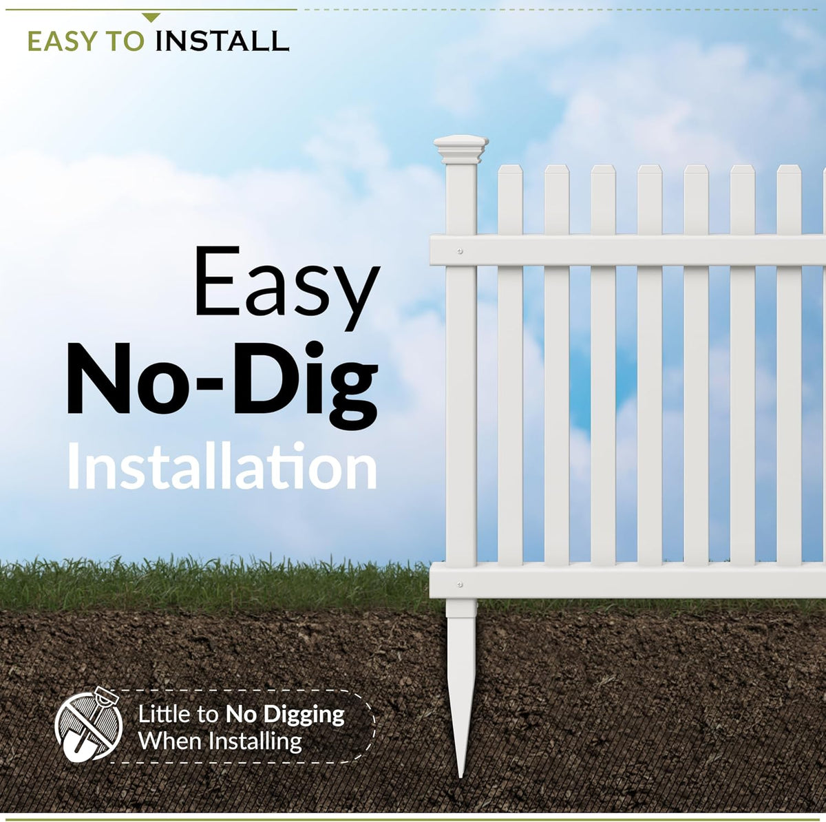 zippity roger rabbit garden fence, white vinyl diy shown in use