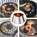 GRISUN Stainless Steel BBQ Whirlpool for Weber Kettle 22 in | Fits Weber 22 Kettle, 22/26.75 Smokey Mountain, Big Green Egg XL, Kamado Joe charcoal briquet holder