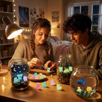 CCINEE 100pcs Luminous Mini Resin Animals, Tiny Glow in The Dark Figures to Hide Miniature Unicorns Ducks Figurines Fairy Garden, Micro Landscape, Aquarium, Party Favors & Craft Decor