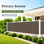 3' x 16' brown balcony privacy screen on a desk or shelf
