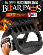 The Original Bear Paw Meat Shredder - Claws for Shredding Pork, Chicken & Any Meat (Black) | Shredder Claws for Pulled Pork, USA Made - Easily Lift, Shred, Pull and Serve Pork, Chicken, Brisket and Turkey