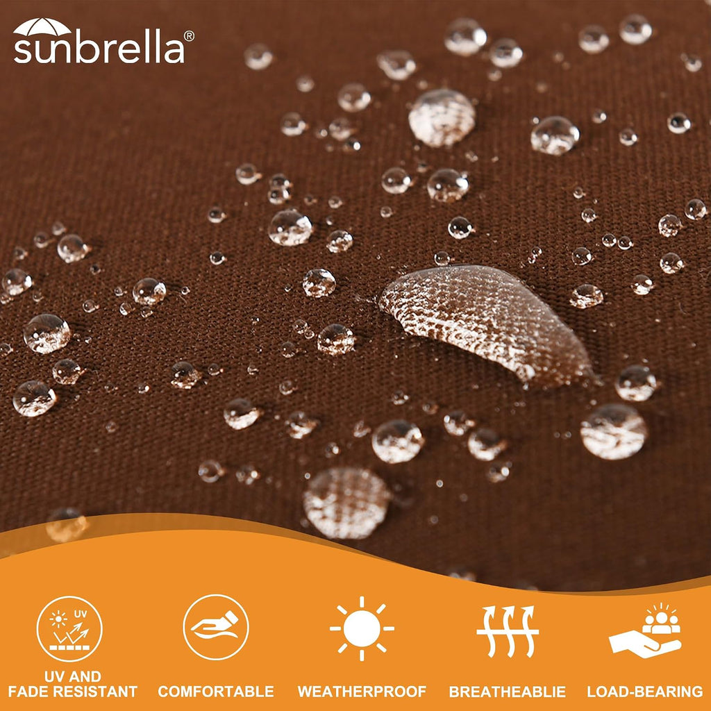 Lazy Daze Hammocks Sunbrella Pillow with Removable Cover-All-Weather Fabric-Water and Fade-Resistant-Outdoor Support Sunbrella Pillow for Hammock and Patio Furniture, 48.4 * 5.9, Brown