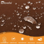 Lazy Daze Hammocks Sunbrella Pillow with Removable Cover-All-Weather Fabric-Water and Fade-Resistant-Outdoor Support Sunbrella Pillow for Hammock and Patio Furniture, 48.4 * 5.9, Brown