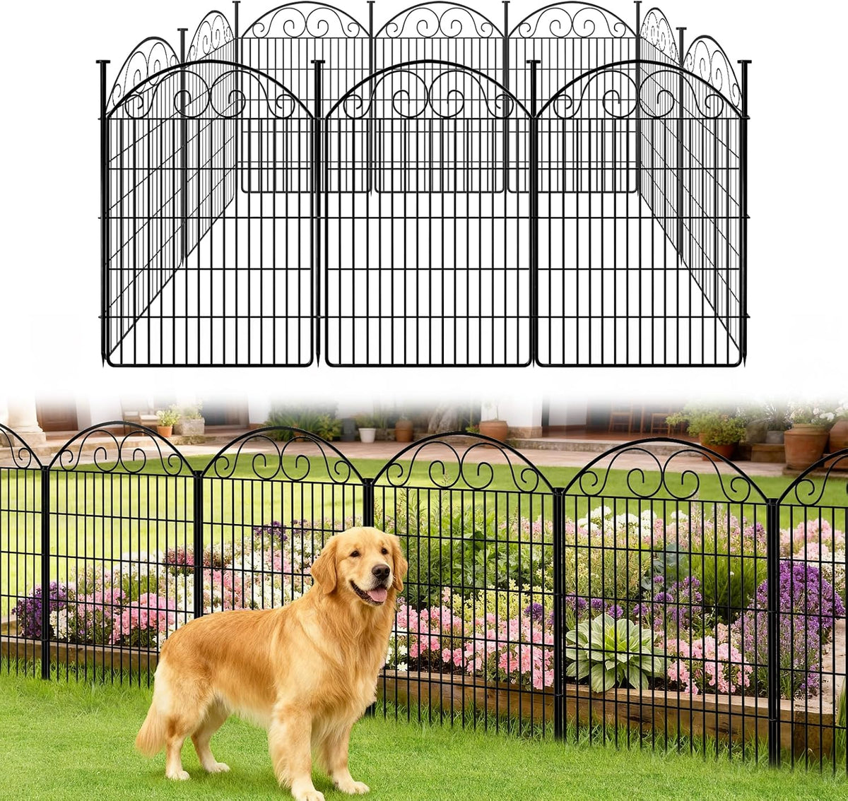 colrasn 10 panels no dig decorative garden dog, main product view
