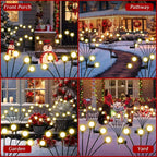Solar Firefly Lights Outdoor, 8 Pack, Warm White, Swaying, Waterproof, Garden Decor for Yard Patio Pathway Lawn, Gardening Gifts