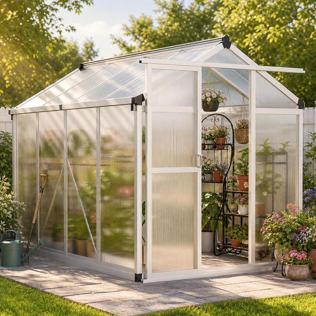 6x8 ft greenhouse - large aluminum greenhouses for, main product view