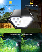 Biling Solar Spot Lights - 2-in-1 Outdoor Landscape Lights, 12 LED Bulbs - Solar Powered, IP67 Waterproof & Adjustable for Patio, Pathway, Yard, Garden, Driveway & Pool
