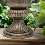 Magshion 20" Urn Planter for Outdoor and Indoor Plants, Large Decorative Front Porch Planter, Vintage Grecian Flower Pot for Patio, Garden & Entryway Décor, Antique Brass