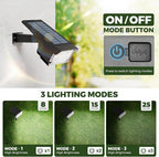 Kingsyard Solar Color Changing Lights 8 Colors, USB & Solar Powered Lights Outdoor Waterproof IP68, Multicolor RGB Outdoor for Garden Yard Landscape Decor, 2 Pack