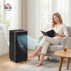 homcom 8000 btu portable air conditioner for rooms shown in use