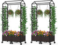 happygrill 2 64" raised garden bed with trellis, main product view
