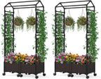 happygrill 2 64" raised garden bed with trellis, main product view