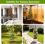 2 Pack Garden Trellis for Climbing Plants Outdoors, 70inch Tower Obelisk Trellis for Potted Climbing Plants, Plant Support for Potted Flowers, Roses, Tomatoes, Cucumbers & Vegetables