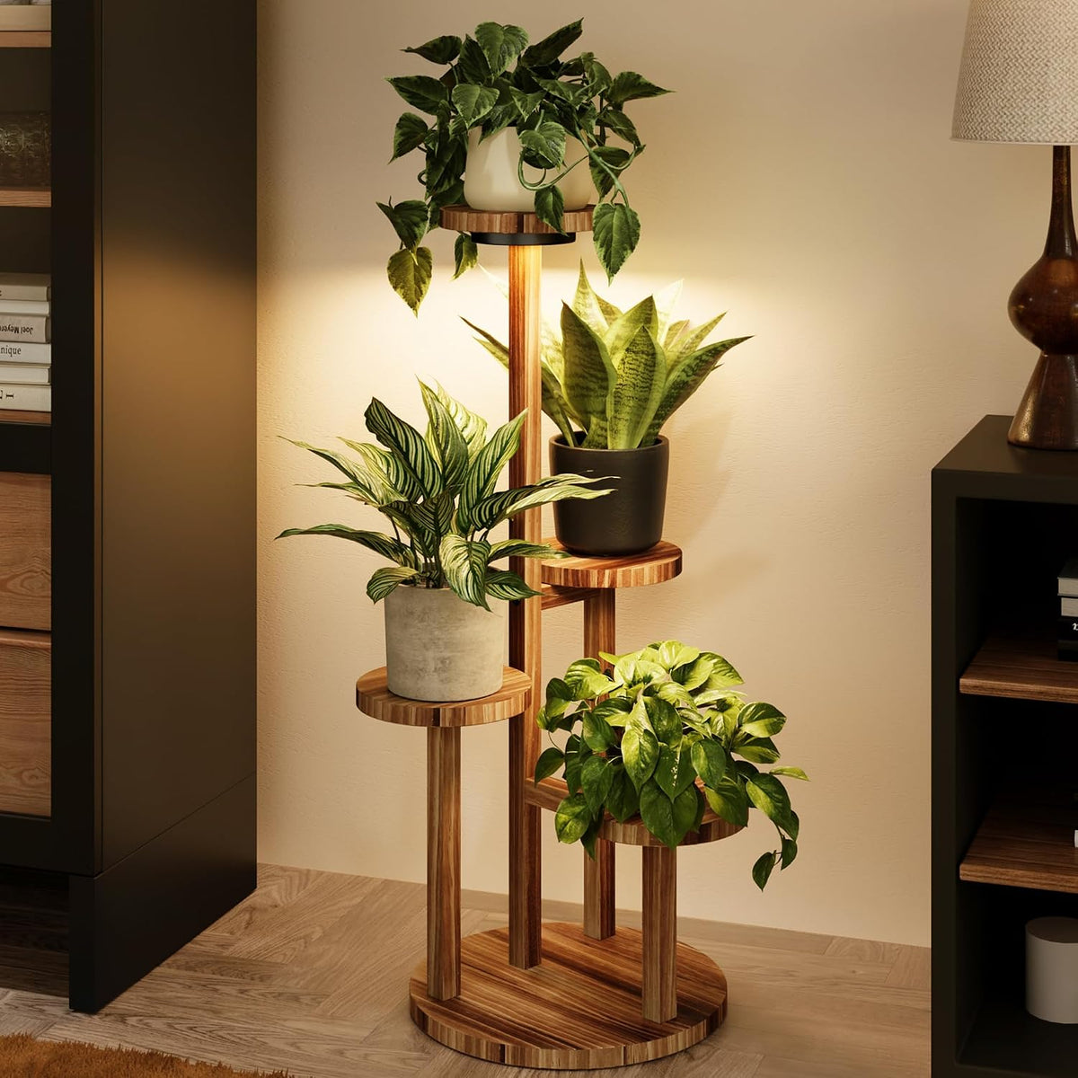 bamworld plant stand indoor with grow lights plant, main product view