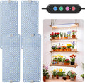 40W Ultra-Thin Panel Full Spectrum Grow Lights, 768 LEDs Growing Light for Indoor Plants with Daisy Chain Function, Grow Lights for Seed Starting with 4/8/12/16/20H Auto On/Off Timer (4pcs)