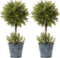 17 inch artificial boxwood topiary tree faux topiary, main product view