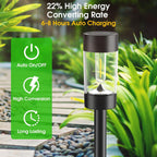 Eyrosa Solar Pathway Lights Outdoor Waterproof, 8 Pack, Cool White | Solar Landscape Lighting for Pathway Garden Yard Path Walkway Driveway Lawn Outside Décor