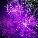 JJGoo Solar Firework Lights, 2 Pack 150 LEDs 2 Lighting Modes Solar Lights Outdoor Waterproof for Garden Patio Walkway Pathway Party Wedding Christmas Decorative - Pink