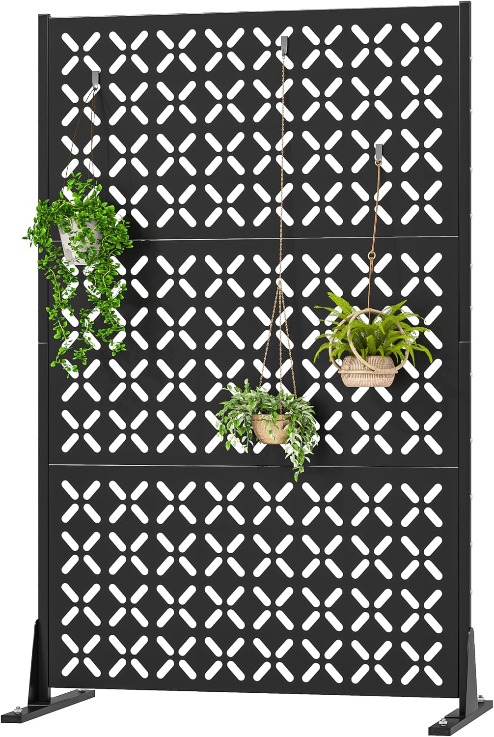 metal privacy screen outdoor 72" h×46" w, freestanding, main product view